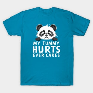 CUTE PANDA MY TUMMY HURTS T-Shirt